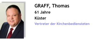 GRAFF, Thomas 61 Jahre Küster Vertreter der Kirchenbediensteten